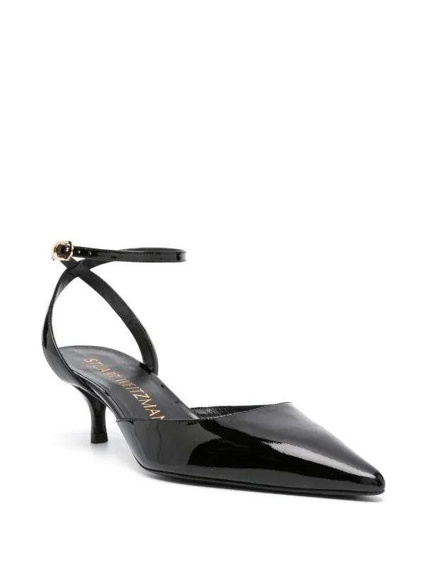 stuart weitzman black patent leather pumps