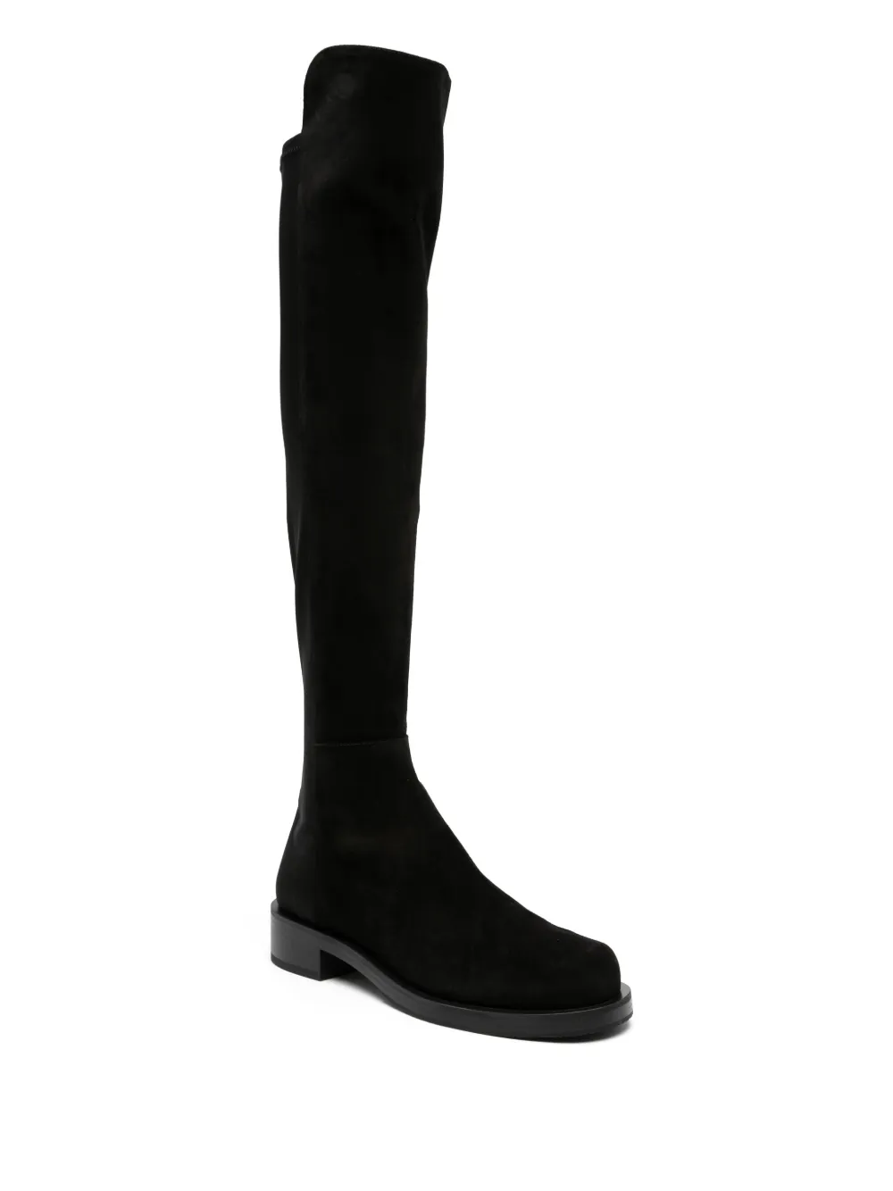 Shop Stuart Weitzman 5050 Bold 40mm Suede Boots In Black