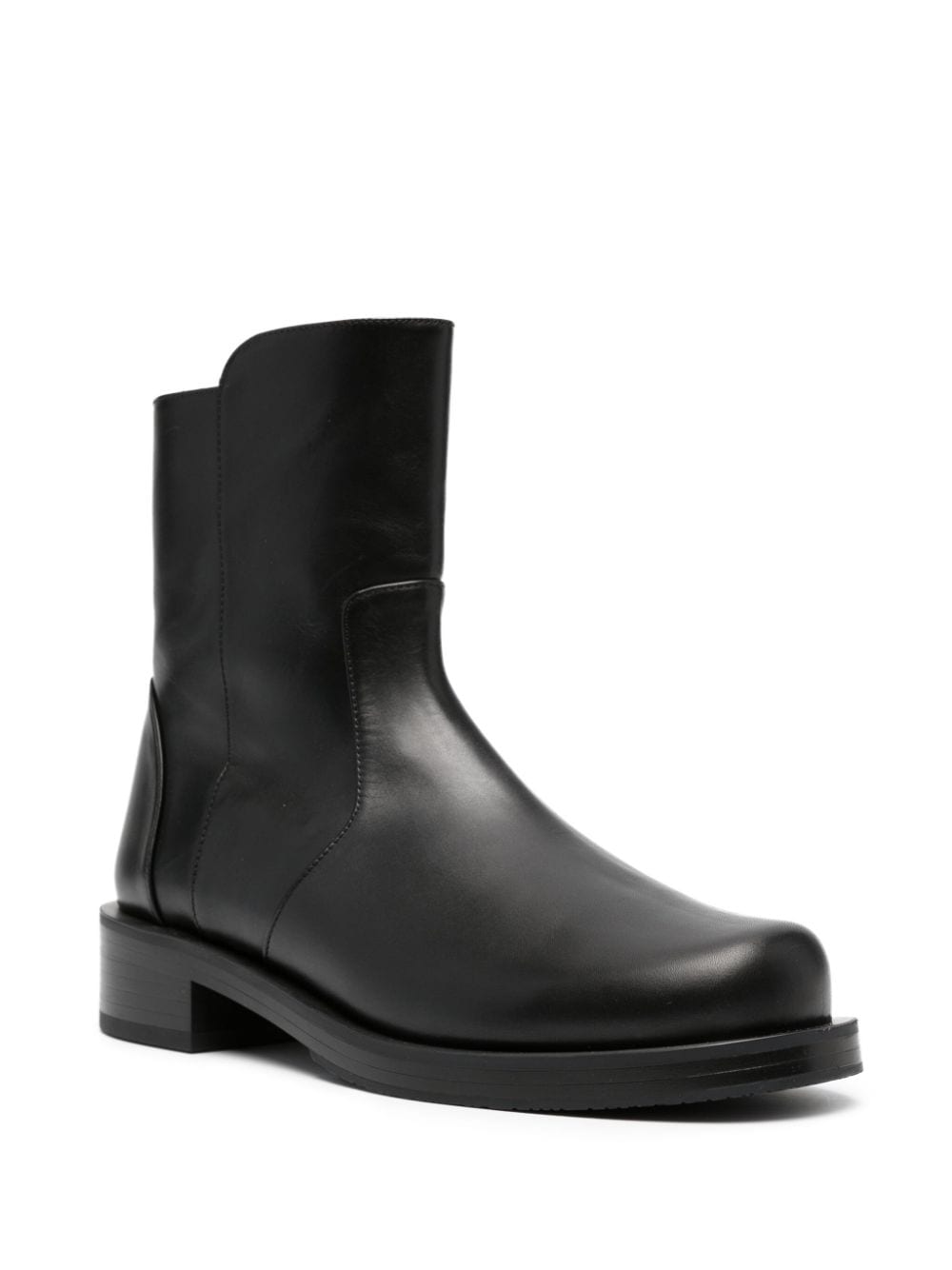 Stuart Weitzman 35mm ankle-length leather boots - Zwart
