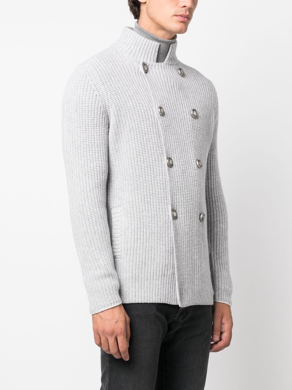 Brunello Cucinelli double-breasted virgin-wool blend cardigan Men