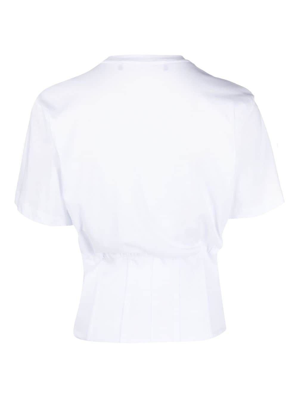 Shop Federica Tosi Corset-style Cotton T-shirt In White