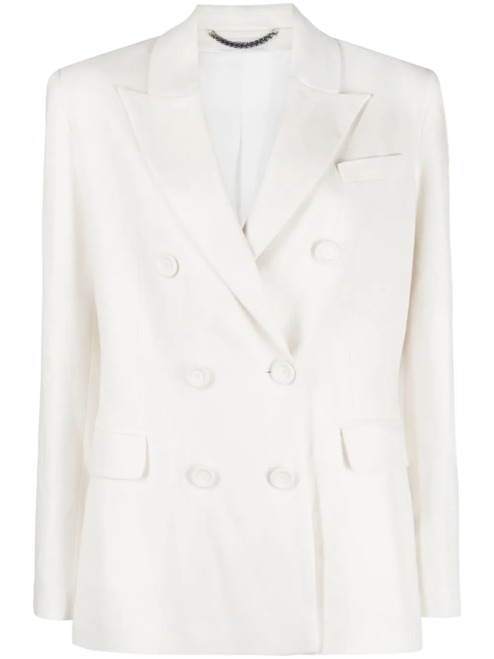 Mvp Wardrobe Peak-lapel Double-breasted Blazer In Neutral