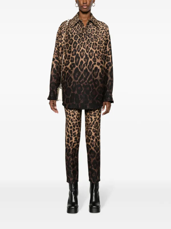 Valentino Garavani leopard-print Shirt Jacket | Brown | FARFETCH