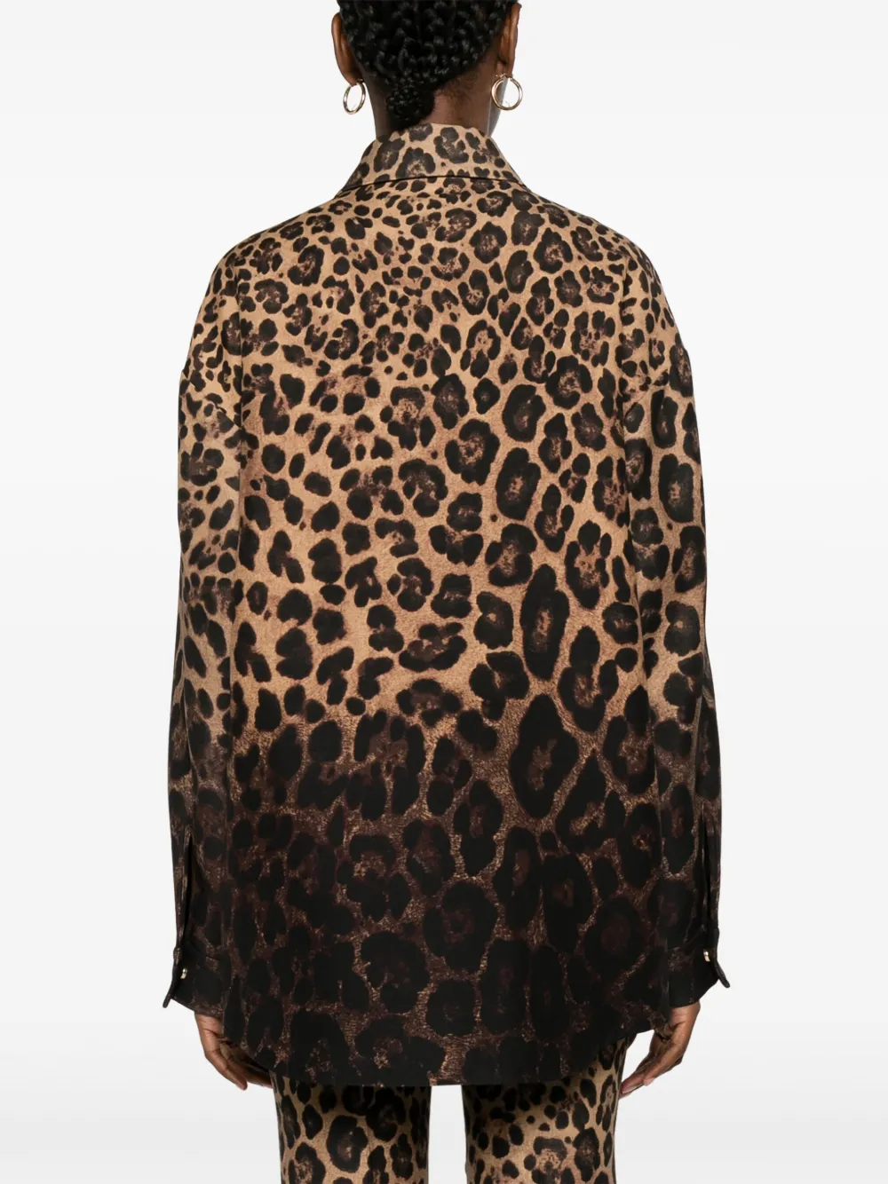 Valentino Garavani Shirtjack met luipaardprint Bruin