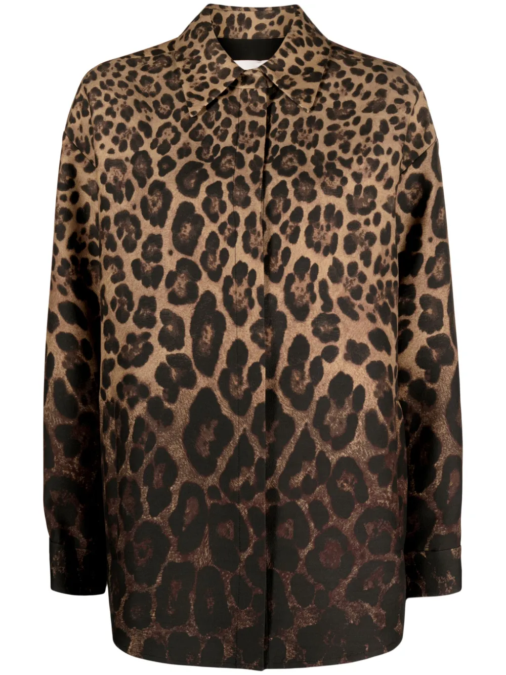 Valentino Garavani Shirtjack met luipaardprint Bruin