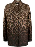 Valentino Garavani leopard-print shirt jacket - Brown