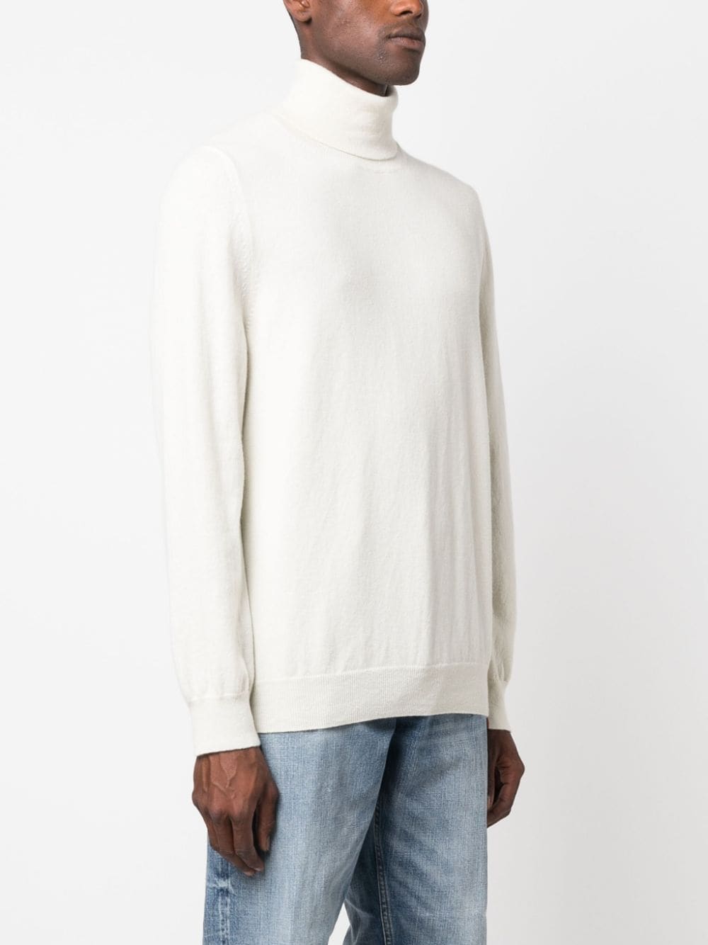 Shop Paul Smith Roll-neck Cashmere Jumper In White