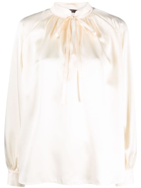 Max Mara tie-fastening silk blouse Women