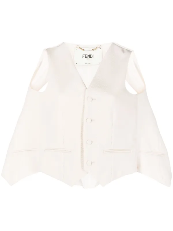Fendi Cut-out Tailored Cape in Pink