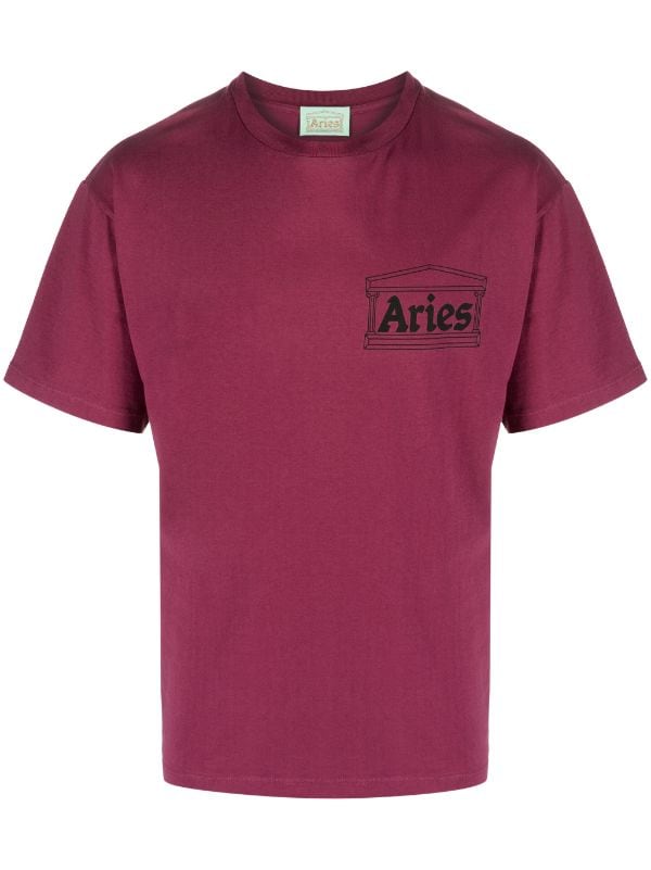 Aries logo-print Detail T-shirt - Farfetch