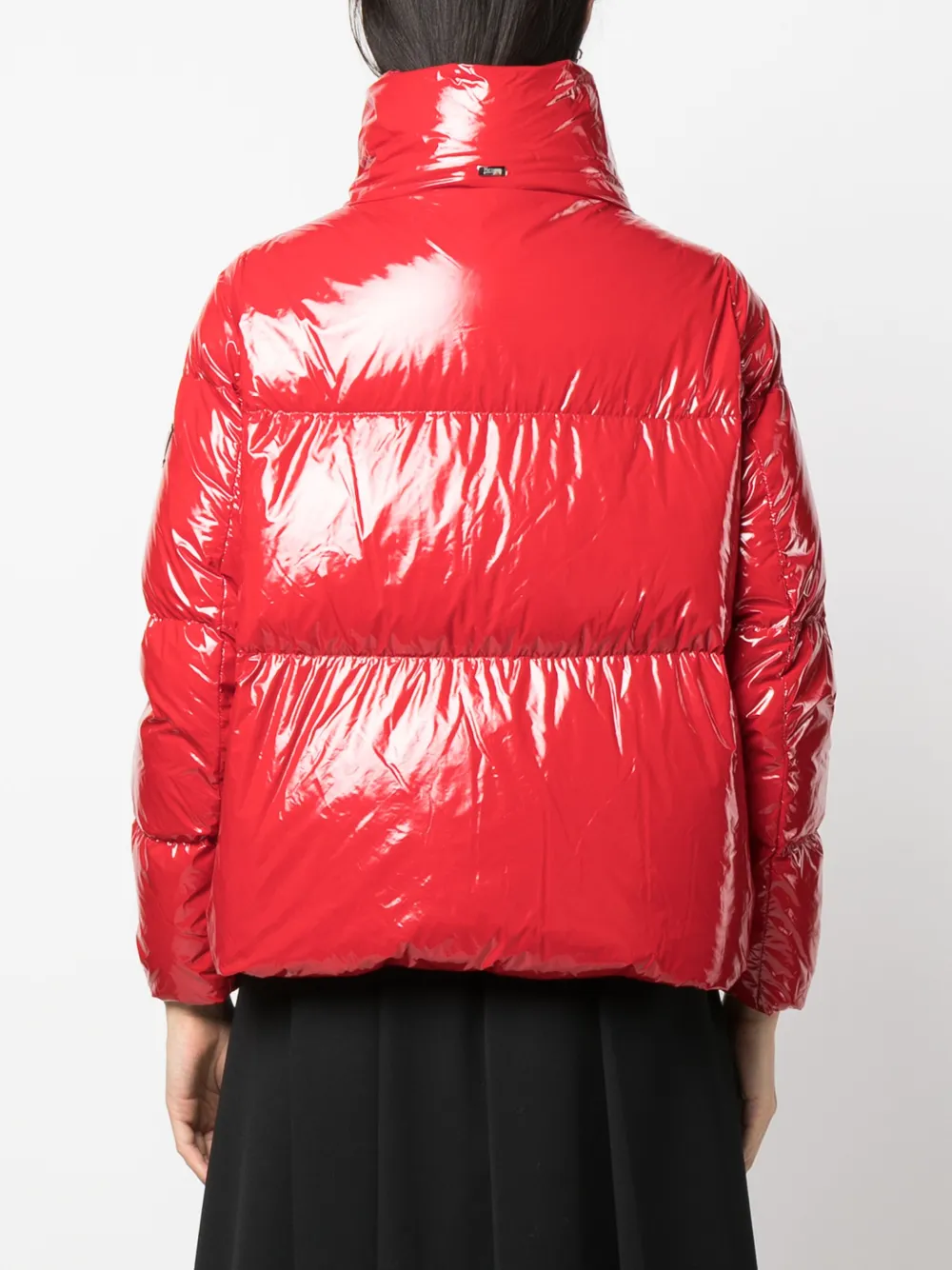 Herno Funnel-neck Puffer Jacket In Rot