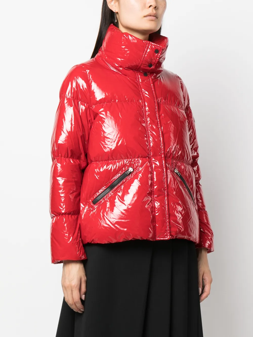Herno Funnel-neck Puffer Jacket In Rot