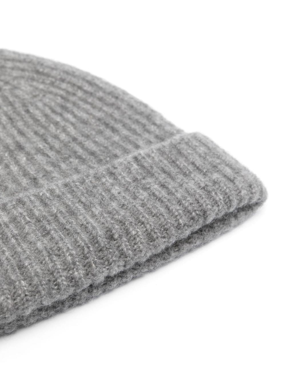 Shop Eleventy Ribbed-knit Beanie In Grey