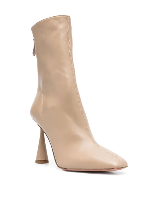 Aquazzura 100mm leather ankle boots AREHIGB0NAPSFB - 1