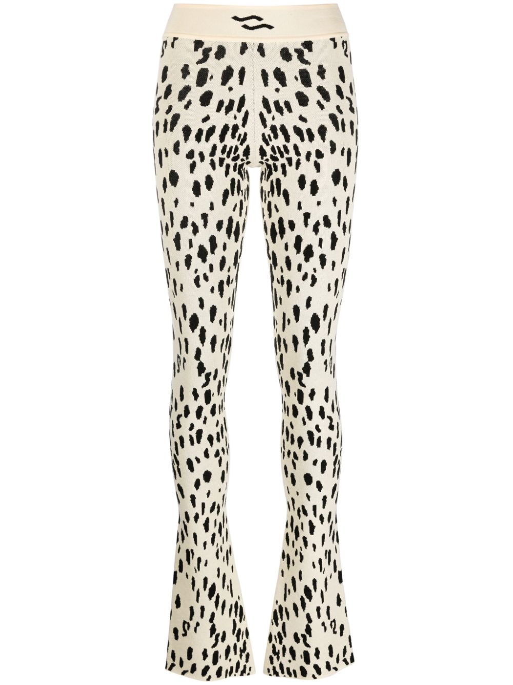 Shop Ssheena Animal-pattern Knitted Trousers In Neutrals