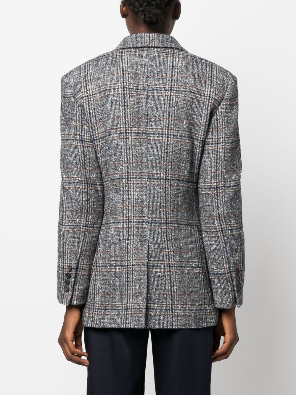 Brunello Cucinelli Prince Of Wales double-breasted blazer Women