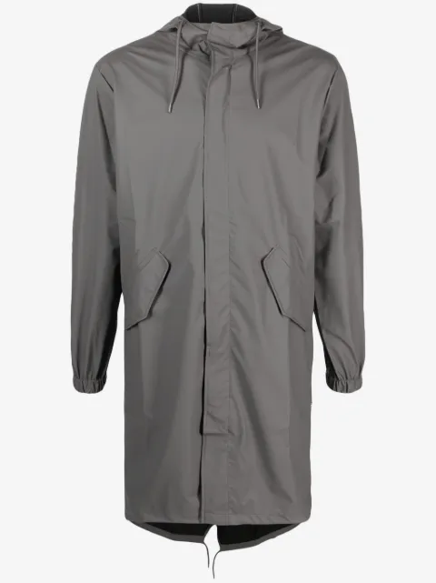 Rains parka à capuche à lien de resserrage