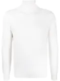 Zegna roll-neck fine-knit jumper - White