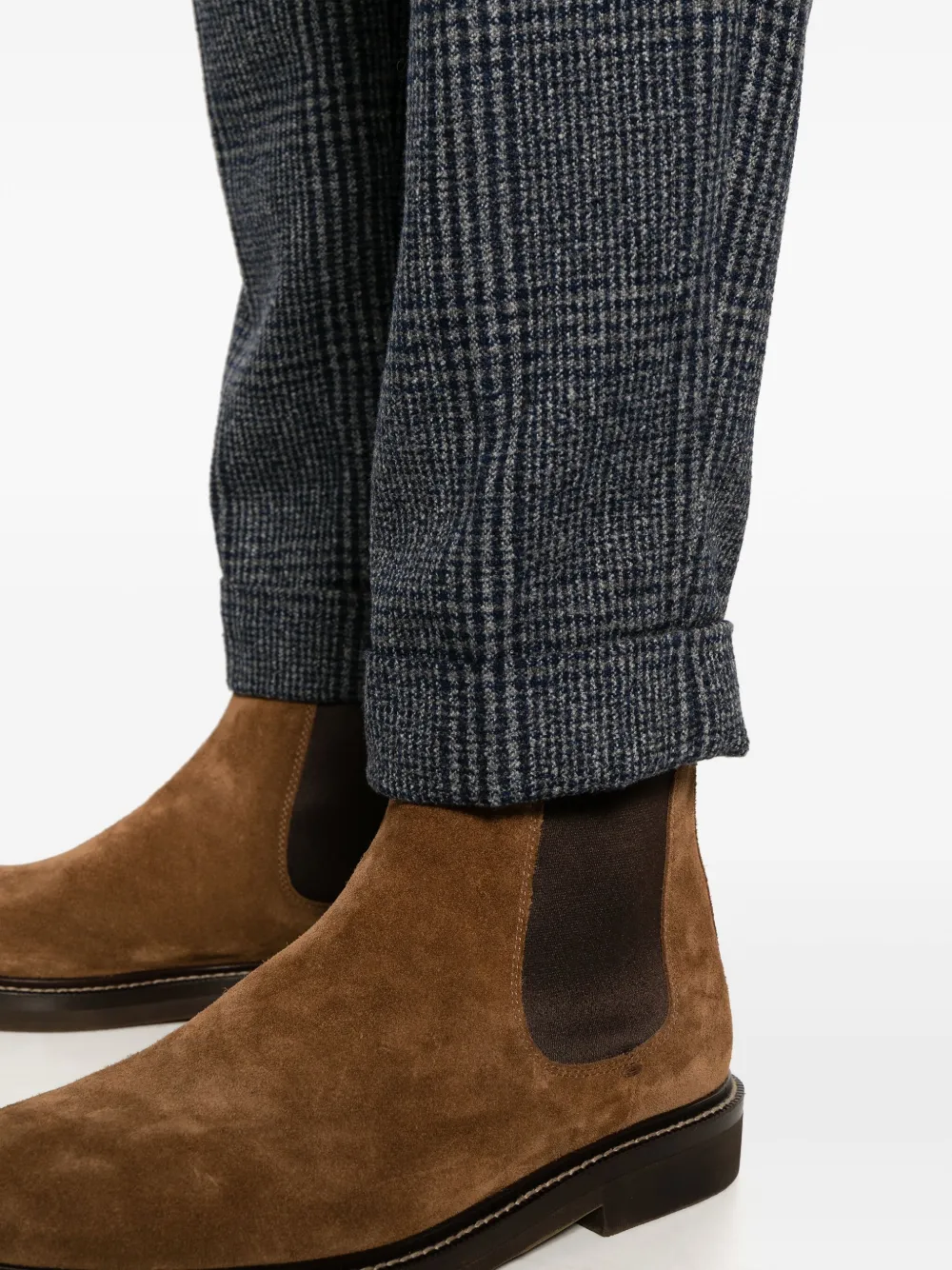 Brunello Cucinelli Geruite pantalon Blauw