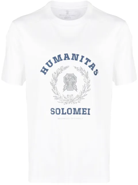 Brunello Cucinelli Humanitas-print cotton T-shirt