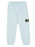Stone Island Junior Compass-badge cotton track pants - Blue