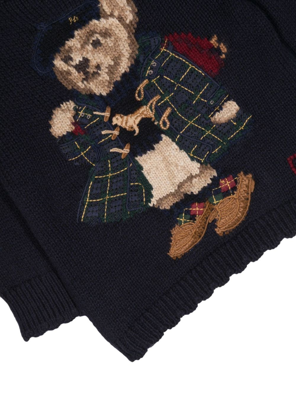 Shop Ralph Lauren Polo Bear Intarsia-knit Jumper In Blue