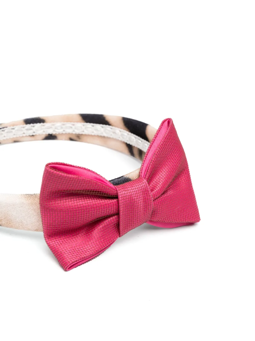 Colorichiari ripstop bow-detail headband - Roze