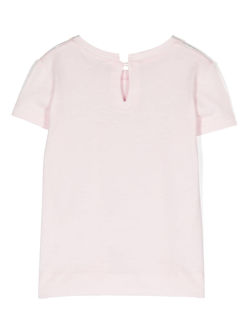 Image 2 of Monnalisa necklace-print cotton T-Shirt