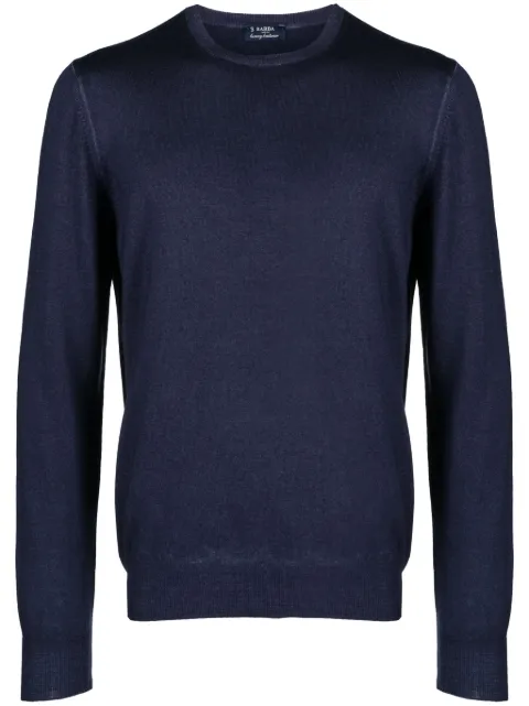 Barba ribbed-trim virgin-wool jumper 