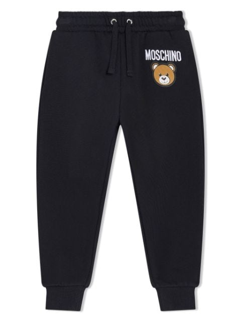 Moschino Kids pantalones de chándal con parche del logo 