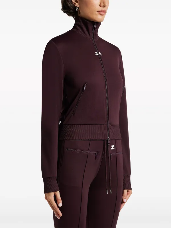 スウェット・トレーナー Courreges Zip-up sweatshirts Courrèges high-neck zip-up Sweatshirt | Brown | FARFETCH