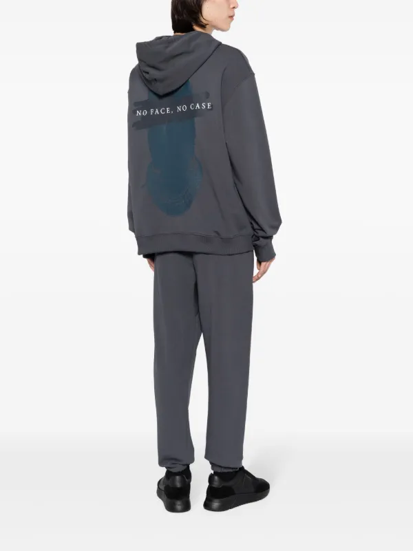 Ih Nom Uh Nit graphic-print Cotton Hoodie | Grey | FARFETCH GE