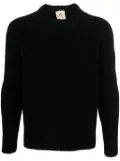 Ten C long-sleeved textured jumper - Black