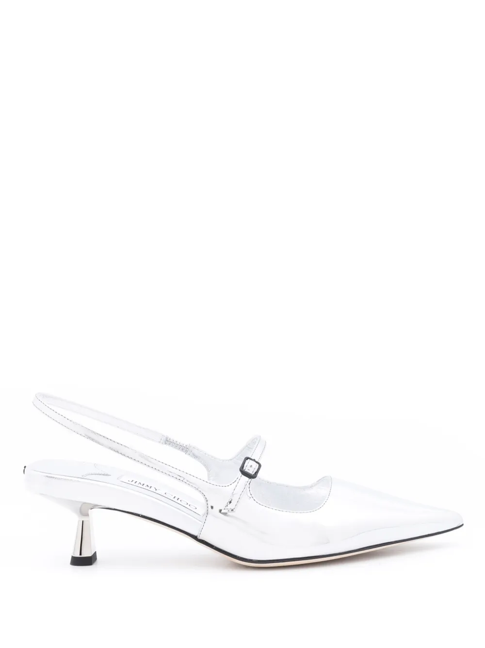 Jimmy Choo Didi 45mm metallic leather pumps Silver