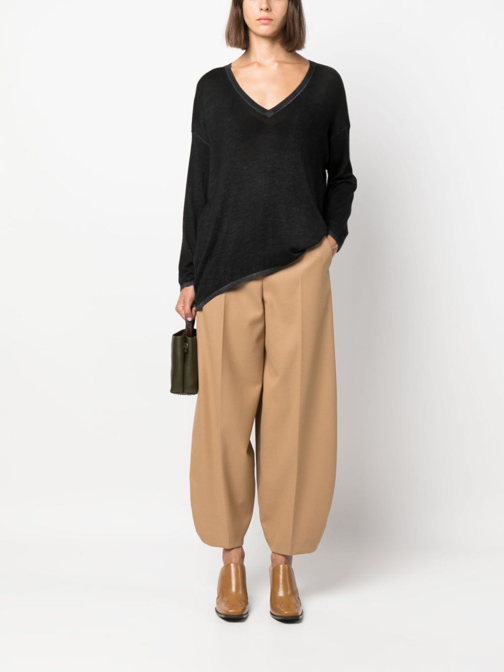 Avant Toi cashmere-blend V-neck jumper - Zwart