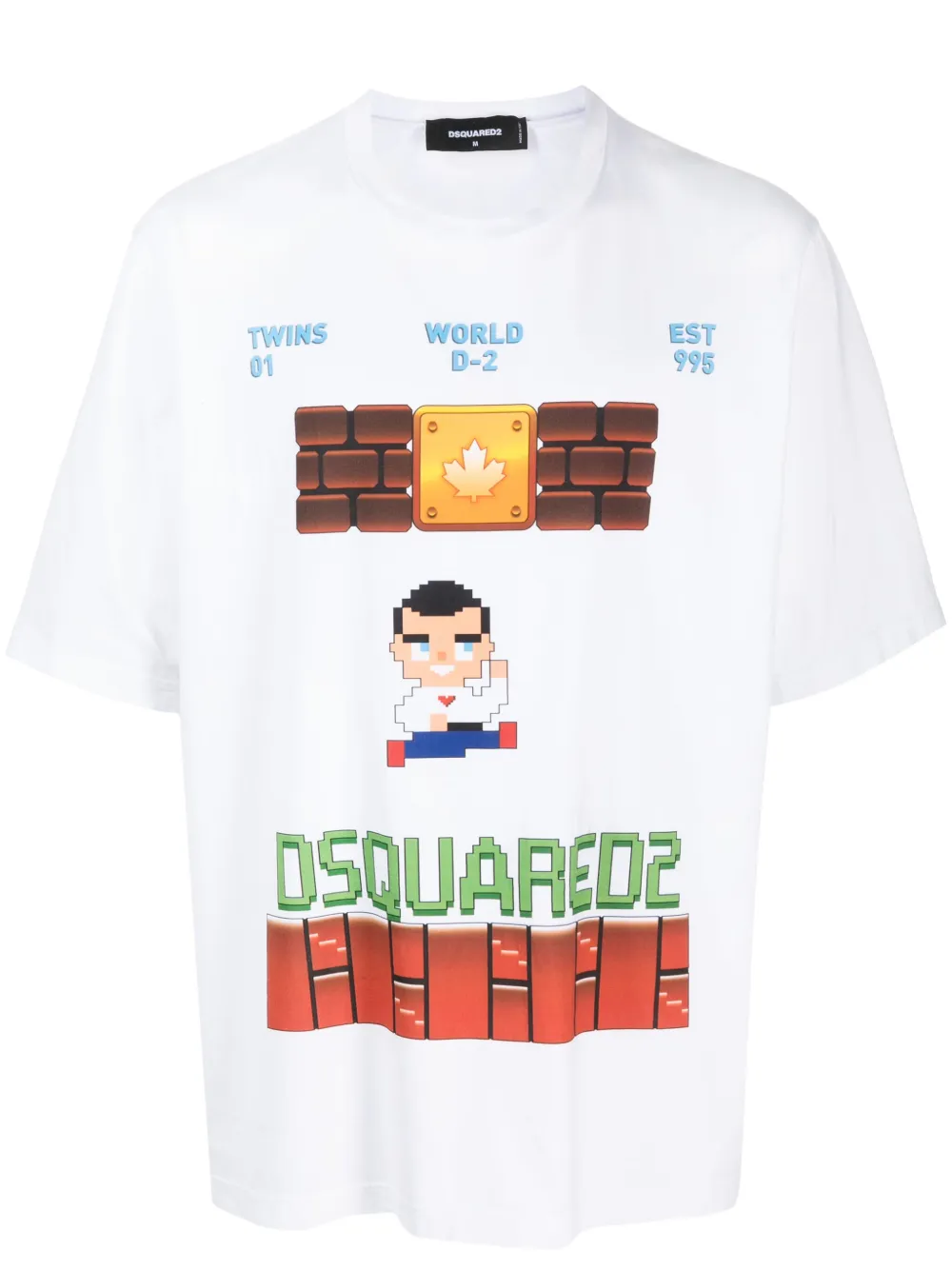 Image 1 of Dsquared2 logo-print cotton T-shirt