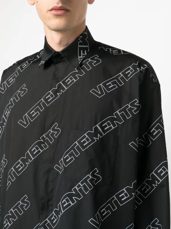 Vetements button shop down shirt