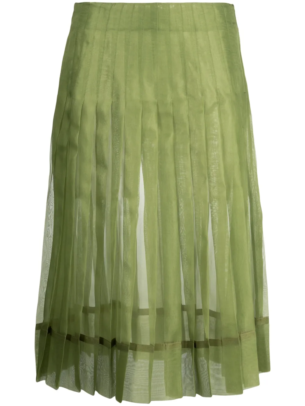 pleated midi skirt