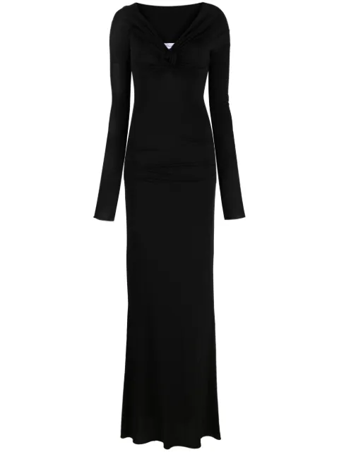Blumarine V-neck Bardot-sleeves dress