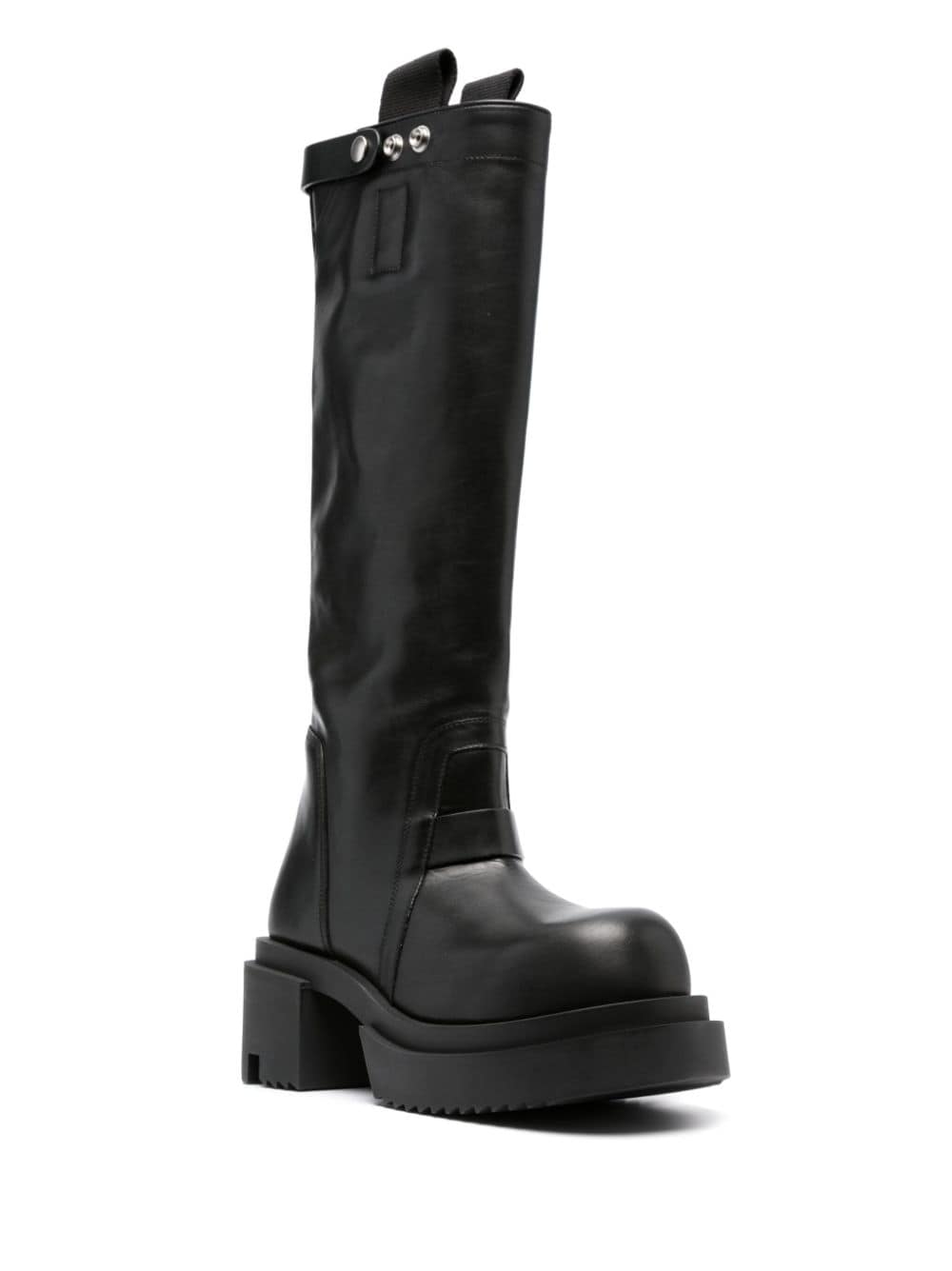 Rick Owens 80mm polished-leather knee-high boots - Zwart