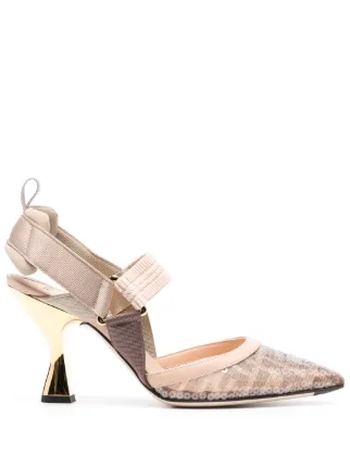 FENDI Colibri 90mm sequin embellished Pumps Neutrals FARFETCH IE