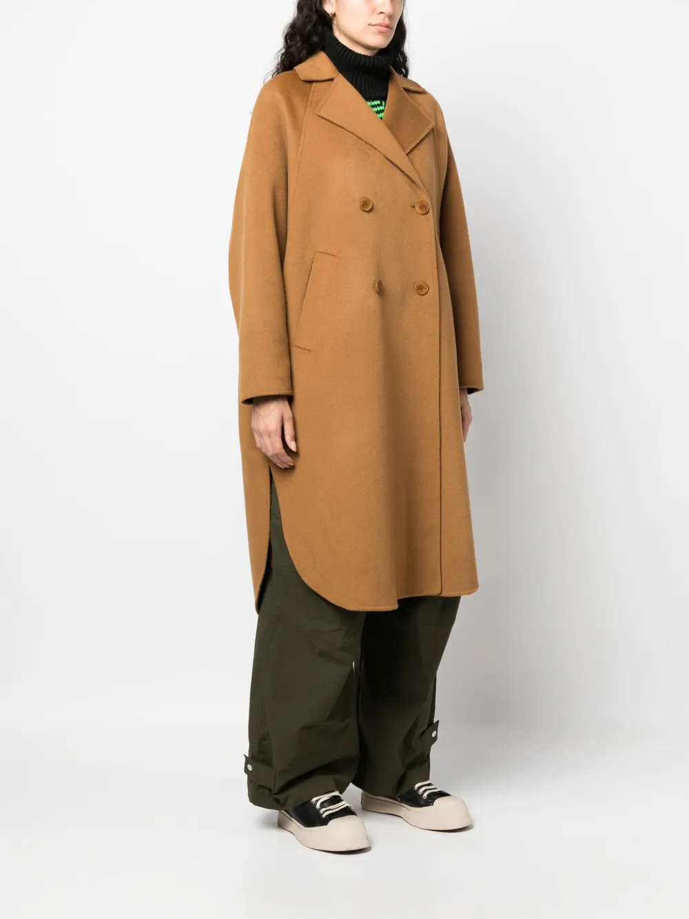 Essentiel Antwerp double breasted Wool Coat Brown FARFETCH