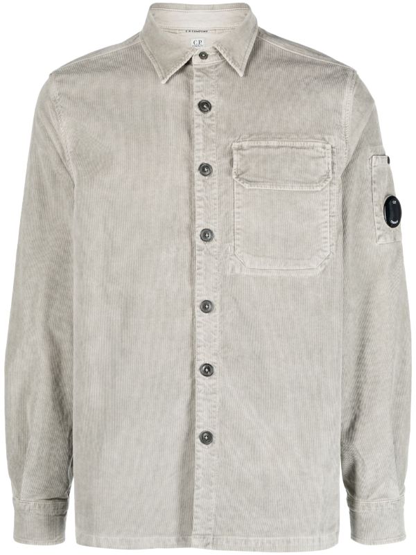 C.P. Company Compass-motif Corduroy Cotton Shirt - Farfetch