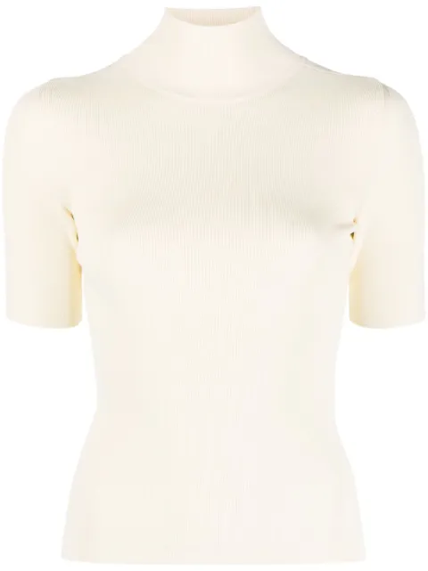 Off-White logo-debossed rib-knit top