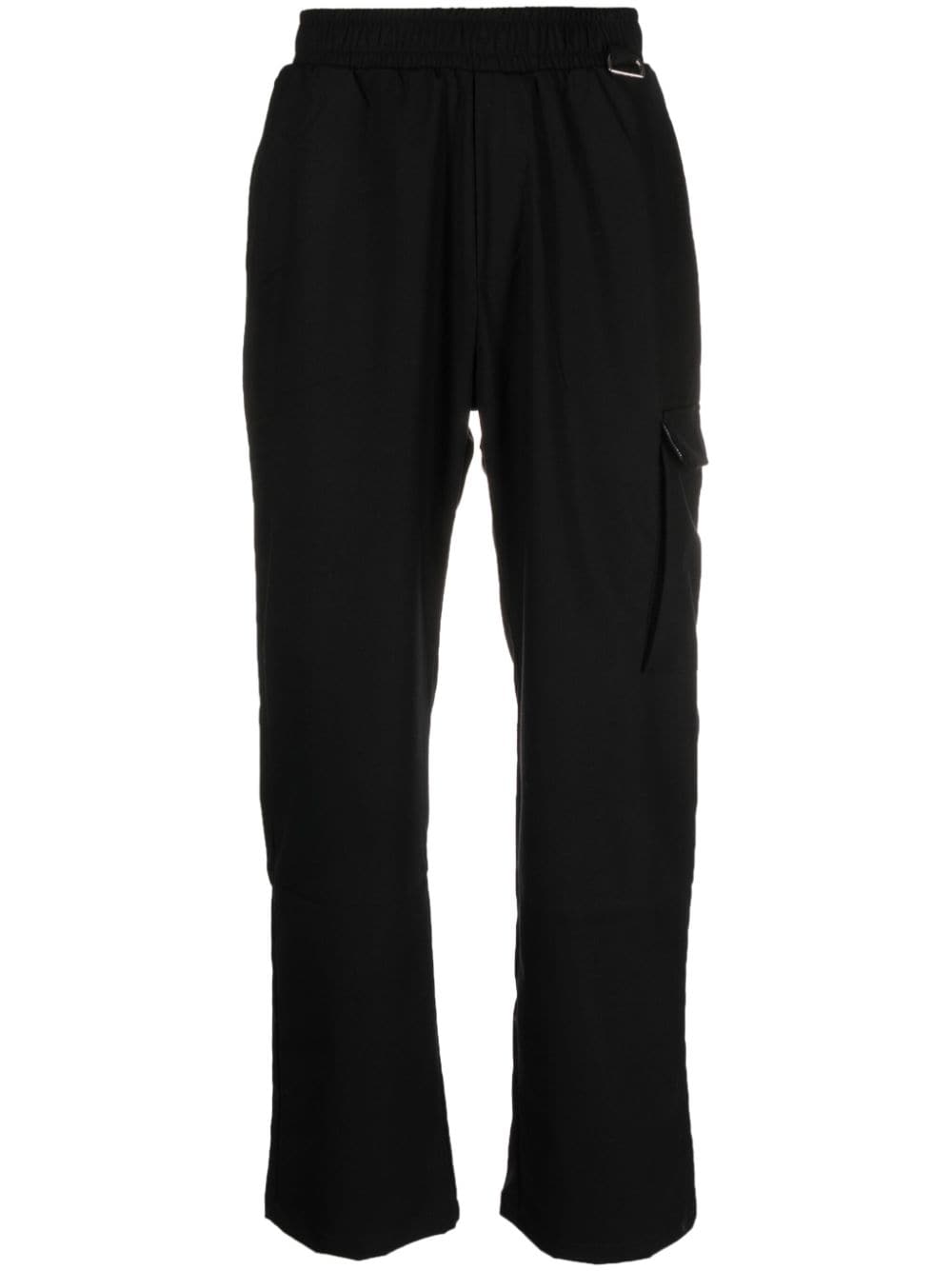 elasticated-waistband cropped trousers