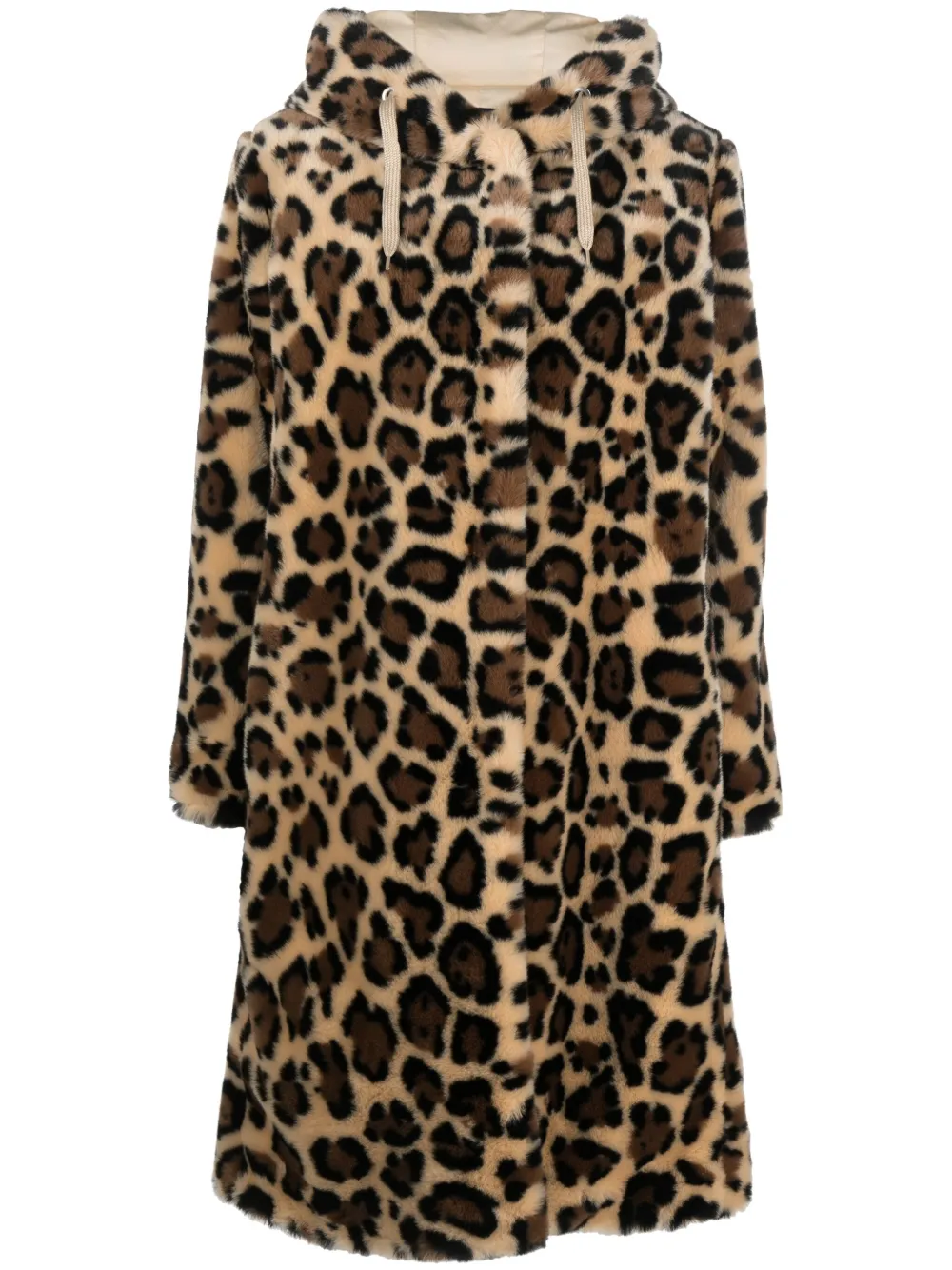 Leopard hooded clearance coat