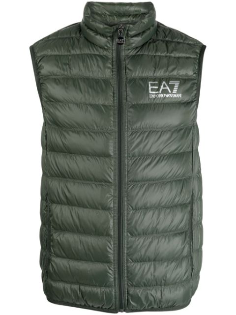 Ea7 Emporio Armani logo-print padded down gilet Men