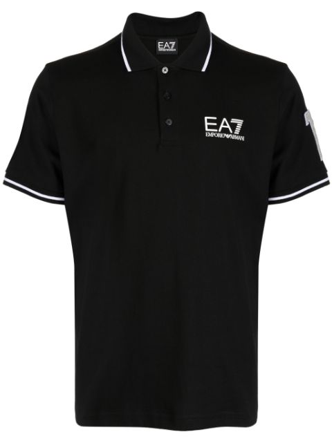 Ea7 Emporio Armani logo-print polo shirt