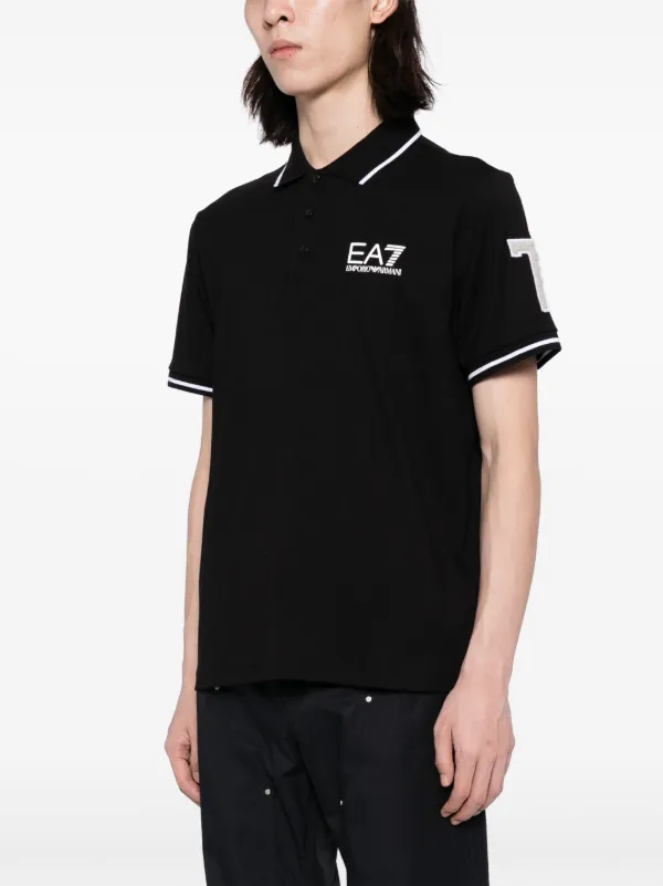 Ea7 Emporio Armani logo-print Polo Shirt - Farfetch