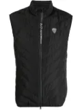 Ea7 Emporio Armani logo-patch quilted padded gilet - Black